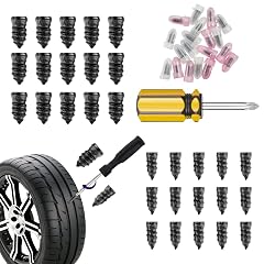 Tire Repair Rubber Nail Kit with 2 Sizes 2026 New Vacuum Screw in Plugs for Tubeless Tires Fast