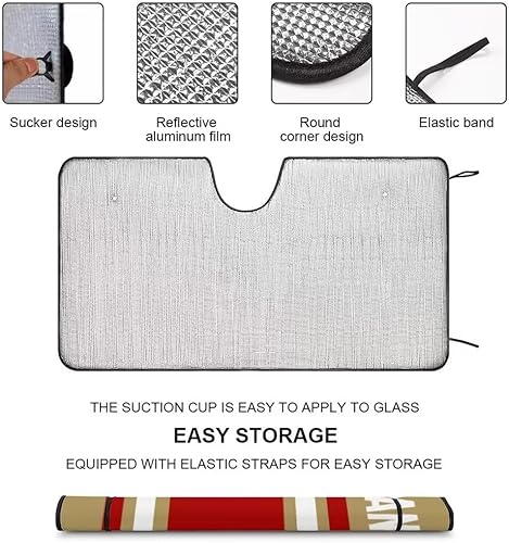 Miniatura 3 de Parasol para parabrisas de automóvil de San Francisco, personalizado con cualquier número de nombre, plegable, protección contra rayos UV,