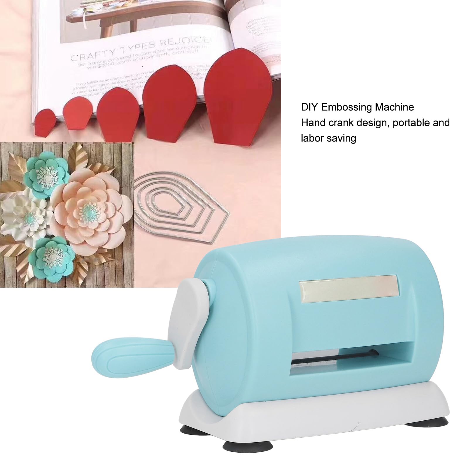 Embossing Machine, Troqueladora Die Cutting Machine with A B Plates Hand Crank for Making Cards, Invitations