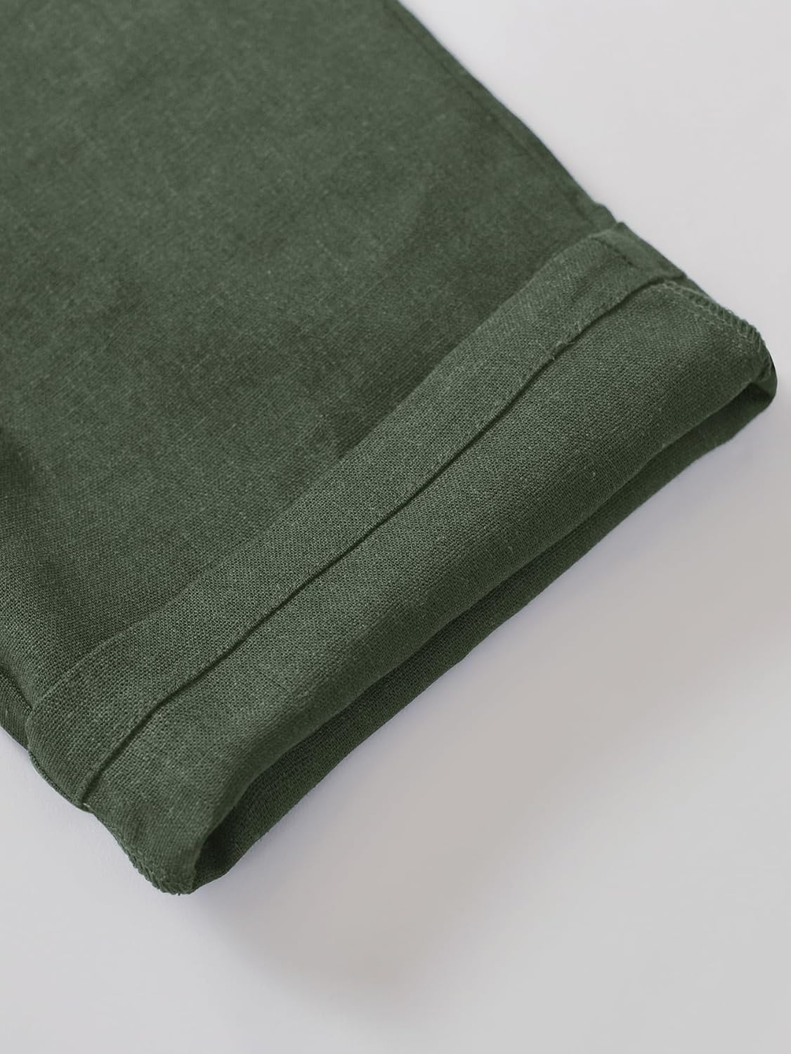 Weintee Women's Plus Size Petite Linen Pants with Pockets