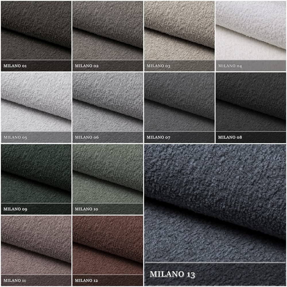 HEKO PANELS Milano, materiał tapicerski PES, odporny UV, biel polarna, 5 m | Materiał sprzedawany na metry, tkanina meblowa i dekoracyjna, do szycia i rękodzieła, 142 x 500 cm