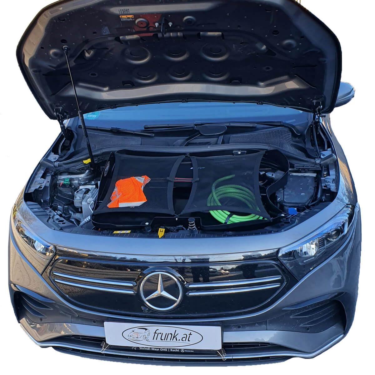 frunk | Front Trunk | vorderen Kofferraum | kompatibel für Mercedes EQA 05/2022- | Erweiterter Front-Stauraum | aus brandhemmenden Stoff ABS-V0 gefertigt | Perfekt für Ladekabel & Zubehör