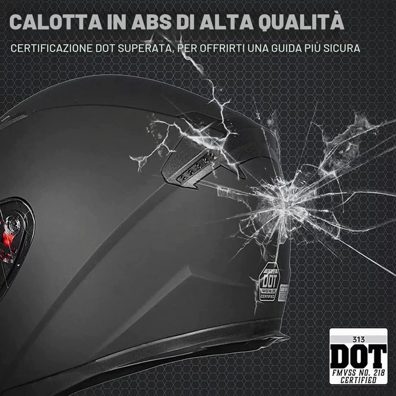 Casco Moto Modulare Bluetooth Integrato, Casco Moto Integrale Con Doppia Visiera Anteriore Ribaltabile Antiappannamento, Casco Da Corsa Certificato DOT/ECE Per Uomini Adulti, Donne E3,M=57-58CM