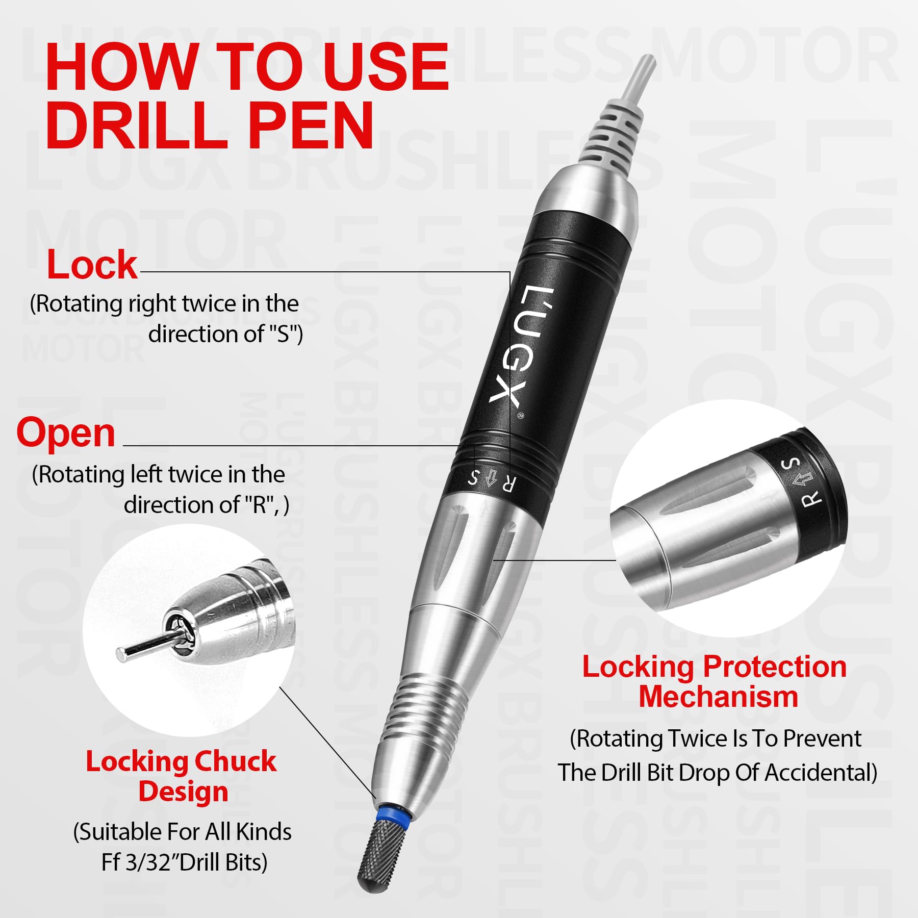 Amazon.com: L'UGX Nail Drill Handpiece for LG601s Professional