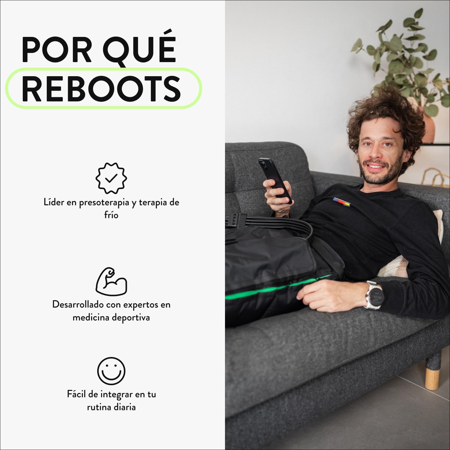 Go Lite Pants – Masajeador de piernas | 180 mmHg | 4 cámaras superpuestas | para casa y viajes | S/M