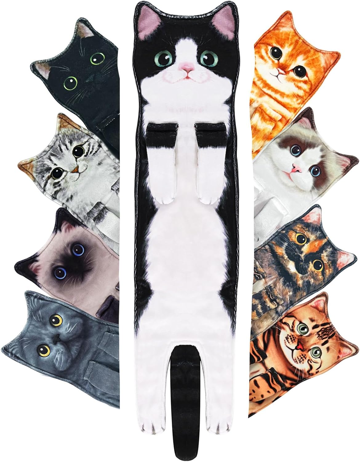 Cat Hand Towels for Bathroom - Funny Kitchen Decorative Towels, Absorbent Soft - Gifts for Women and Cat Lovers
