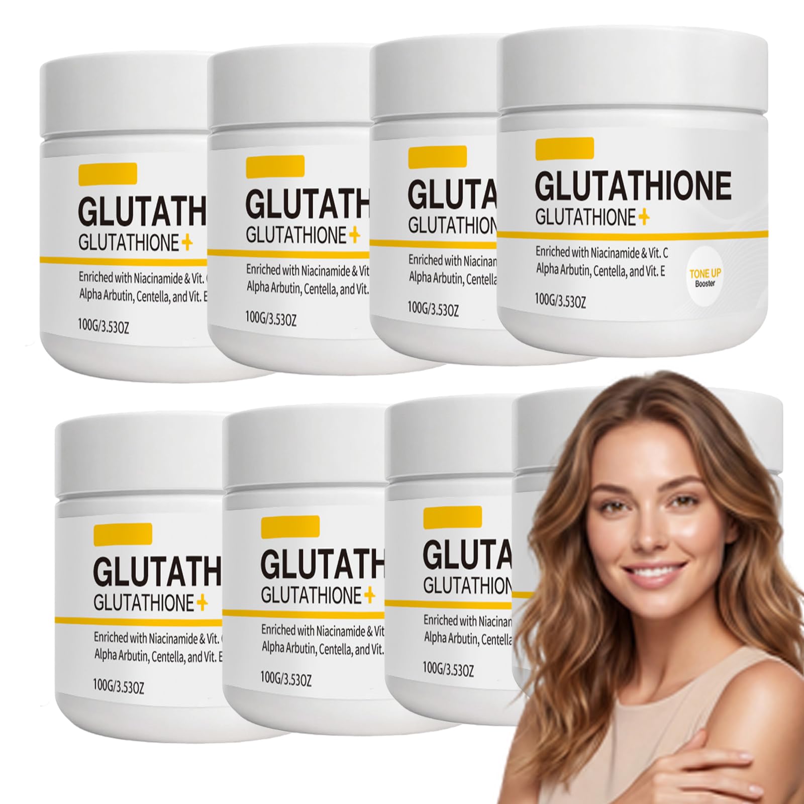 Skinflair - Scrub per il corpo al glutthione, esfoliante per il corpo, esfoliante, esfoliante e idratante, per la cura della pelle del corpo, esfoliante e idratante, aspetto radiante, 8 pezzi