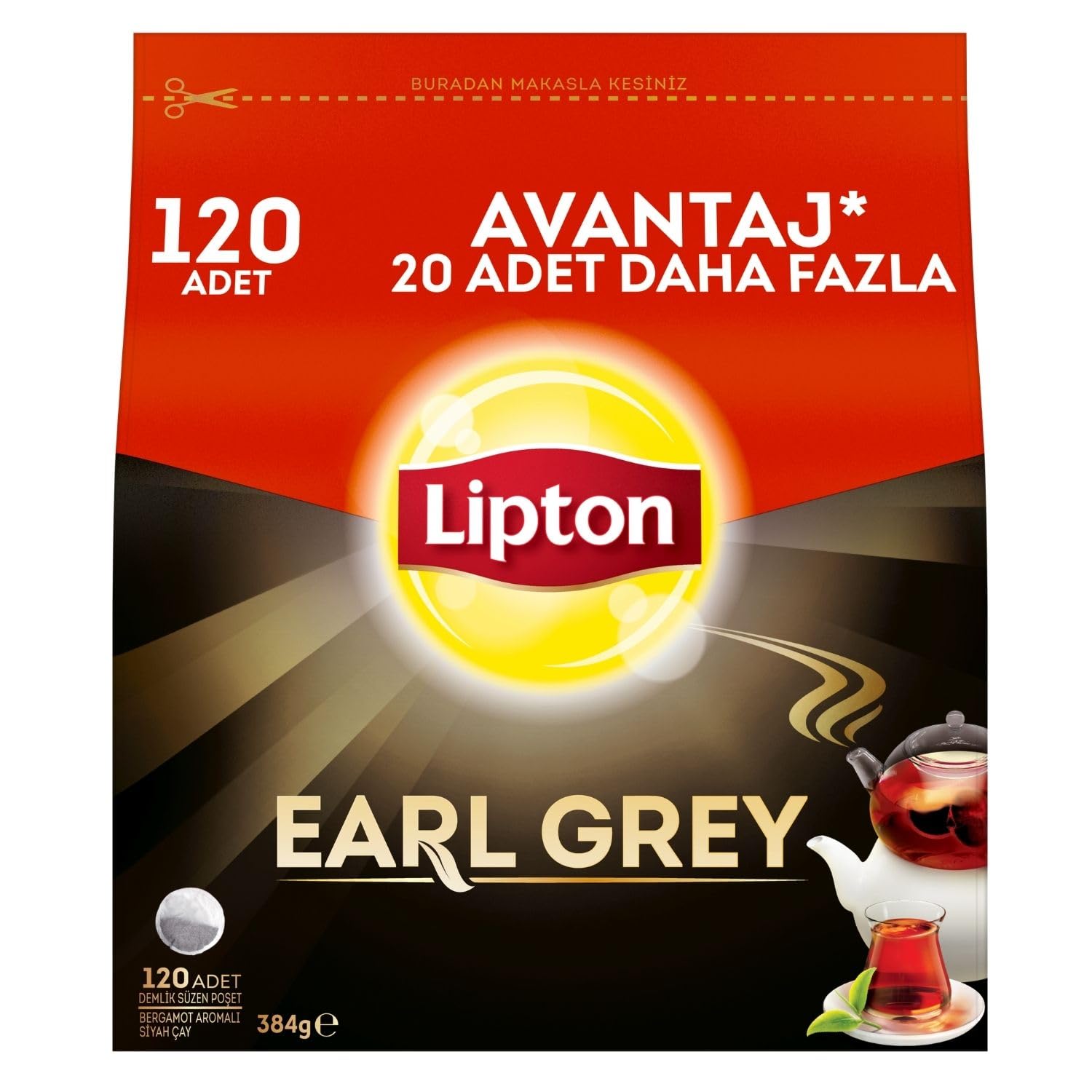 Lipton Earl Grey Demlik Poşet 120li