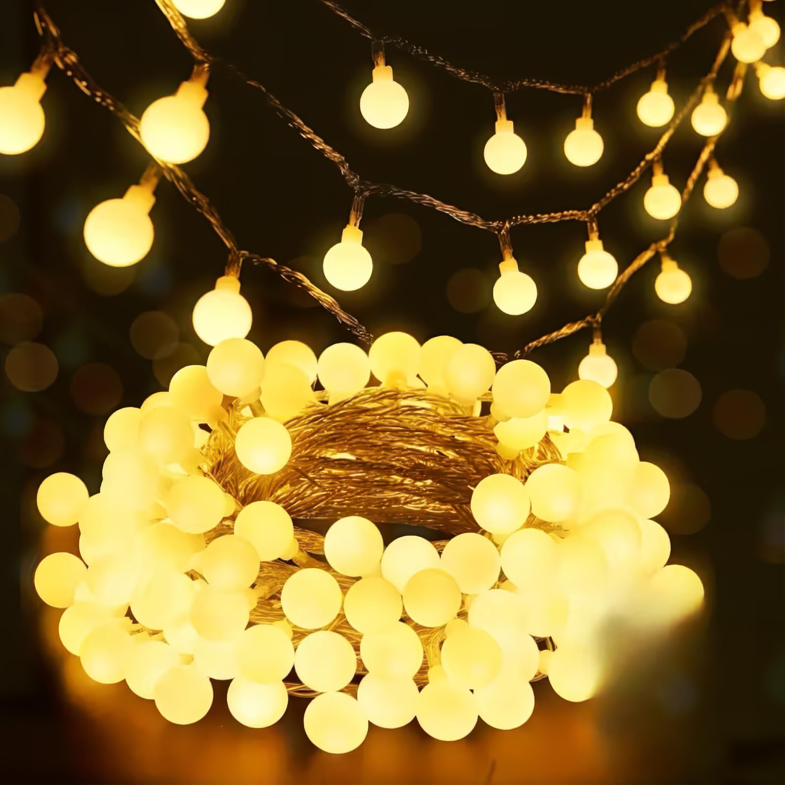 Adispotg Fairy Lights, 20ft 40 LED Battery Powered String Lights, 2 Lighting Modes, Decoractive for Indoor Outdoor, Bedroom, Wedding, Party,Birthday, Valentine, Christmas Tree Decoration (Warm Globe)