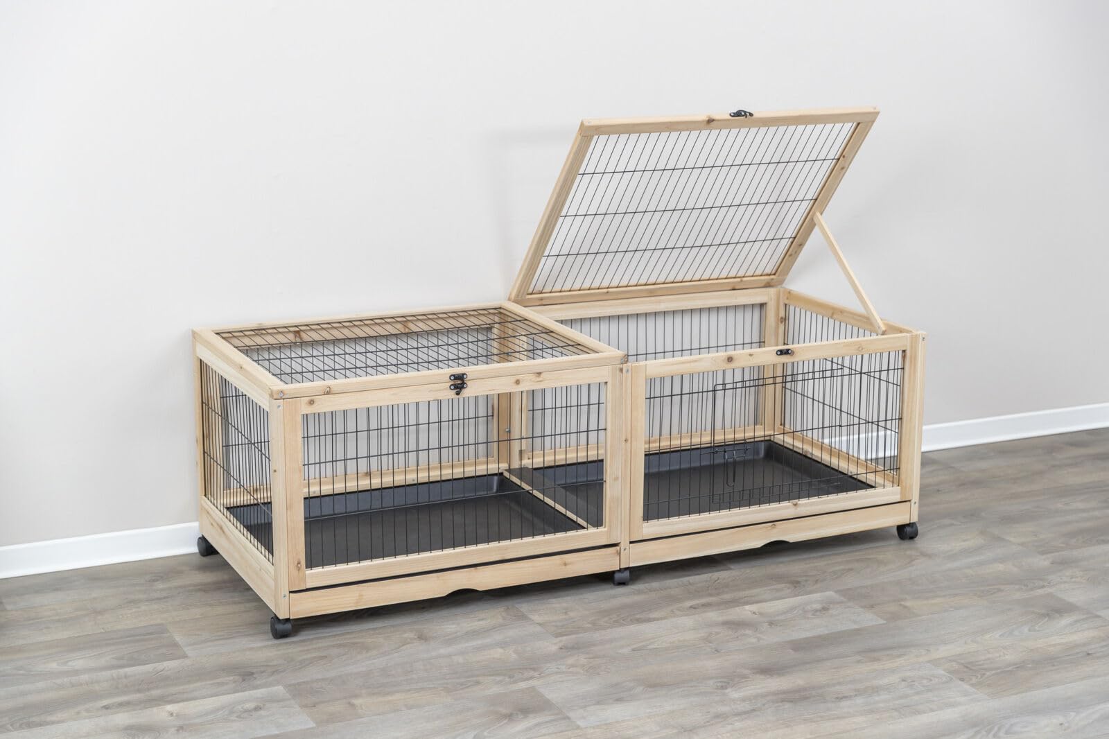 Cage d'intérieur pour cochons d'Inde et lapins en bois Trixie