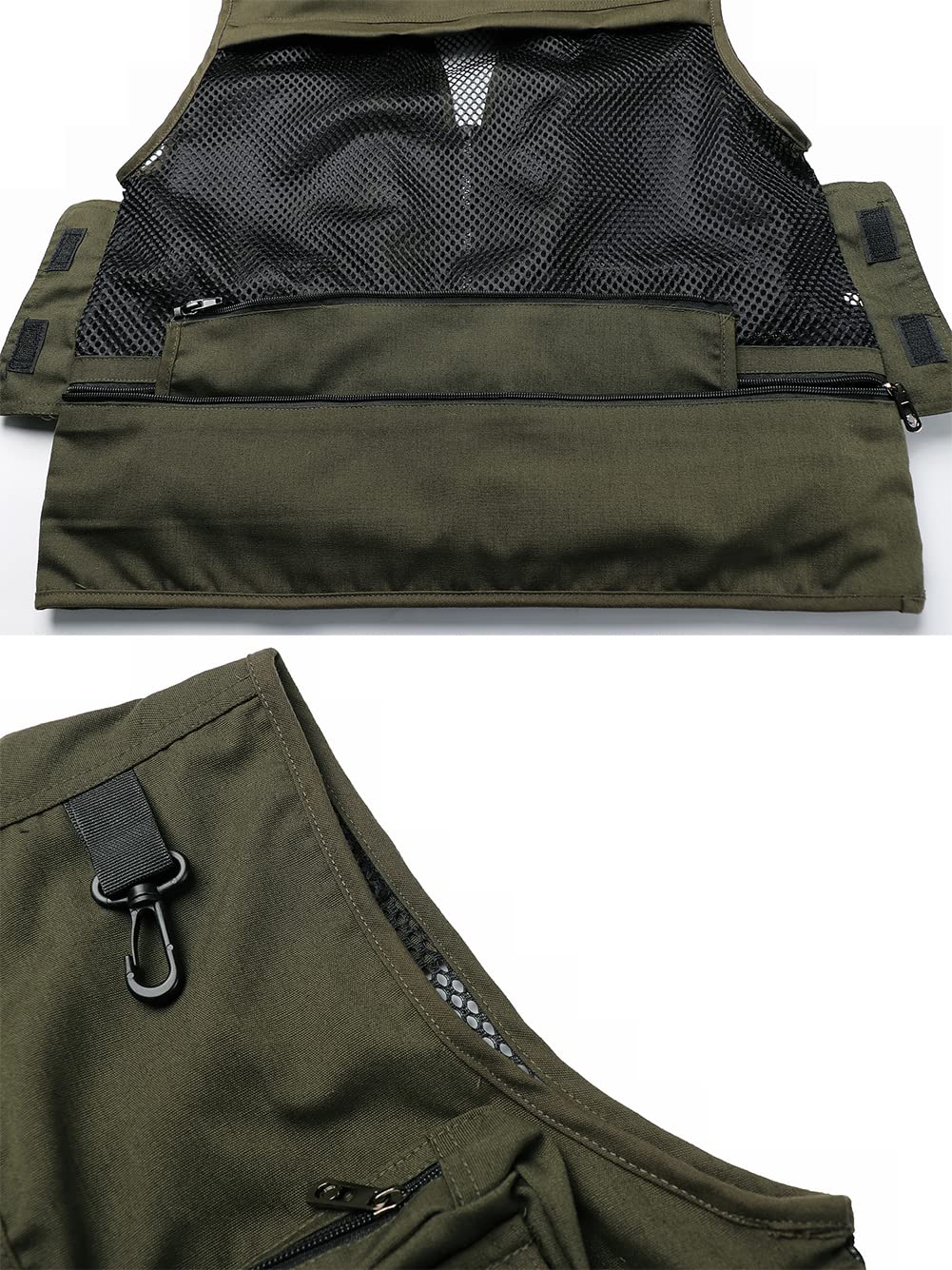 Herren Angeln Weste Trekking Weste Outdoor Arbeitsweste Multifunktionsweste Freizeitweste Anglerweste mit Vielen Taschen