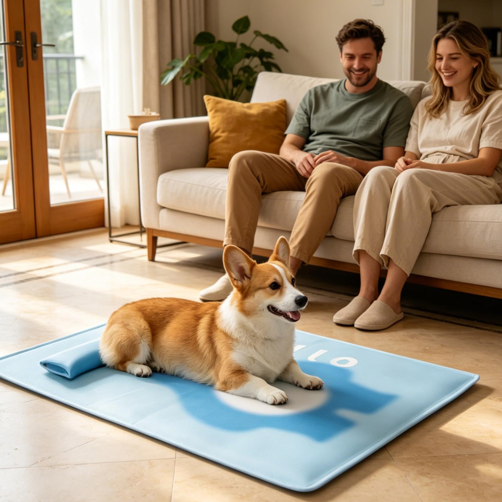 Tappetino refrigerante per cani, resistente ai , facile da pulire, rinfrescante per cani estivi | Letto rinfrescante per cani, per cuccioli, estate, caldo, all'aperto, interno, auto, campeggio, spiaggia, parco, cortile