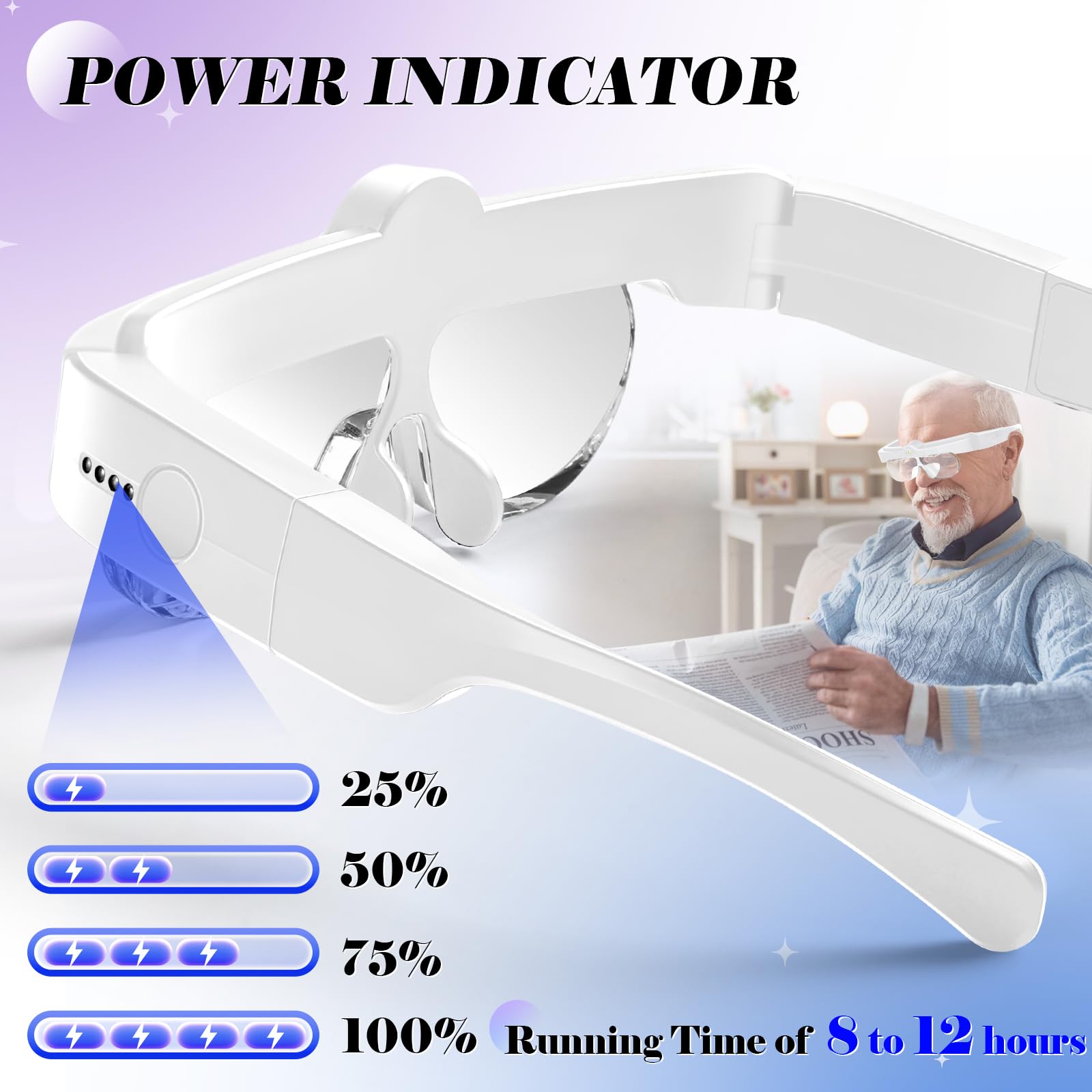 NZQXJXZ Magnifying Glasses with LED Light & 3 Color Temperatures - Image 4