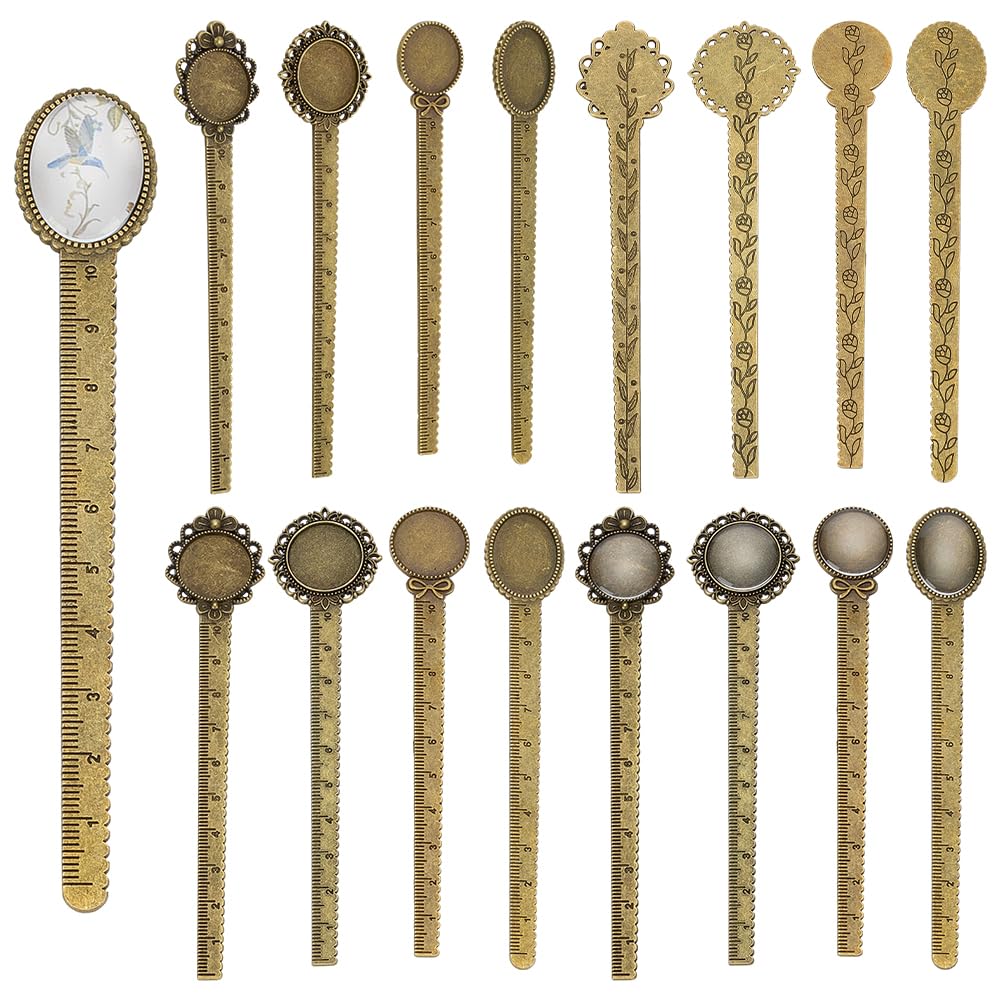 Nbeads 10 Ensembles Signet Cabochons Signet Pendentif Réglage Avec Cabochon En Verre Bombé Clair Pour Bricolage Faire Des Signets