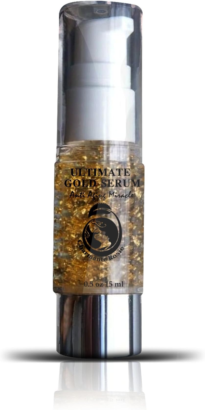 Gold Serum Elixir Facial Skin Repair, Finest Most Exquisite Pure 24k Gold Flaked Leaf Ultimate Facial Serum Fused with Collagen. Best Most Effective Serum Available.