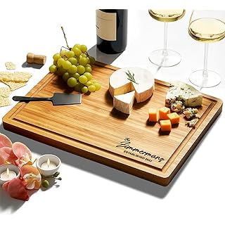 Personalized Cutting Board, Custom Bamboo Engraved Charcuterie Boards - Best Present for Wedding, Bridal Shower, Engagement, Anniversary, Housewarming, Gift Idea for Couples Bride, Parent, Family