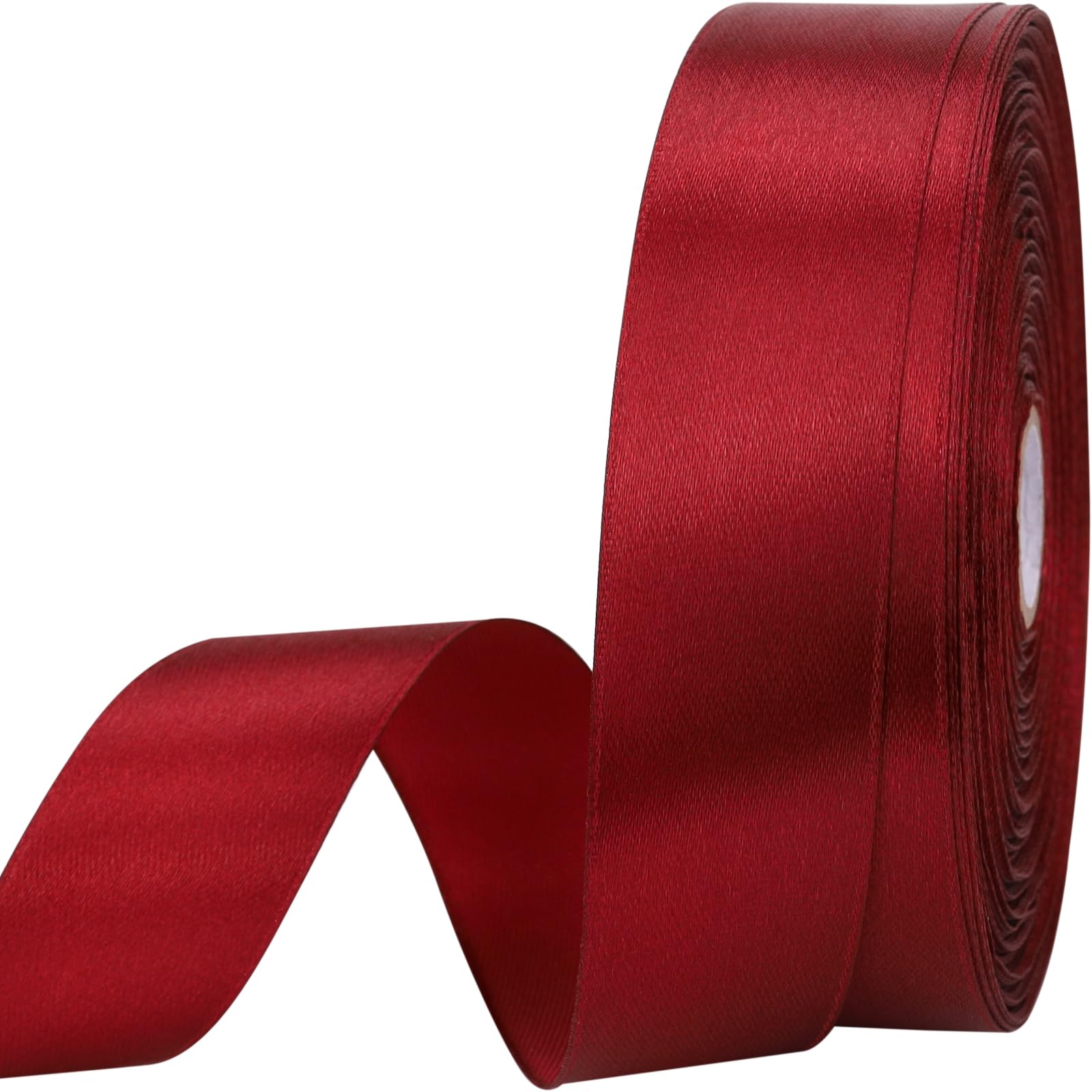 Photo 1 of 1 inches 50 Yard Wine red Satin Ribbon for Gift Wrapping, Wedding, Crafts, Christmas,Easter, Floral, Hair, Invitation Decorations and More