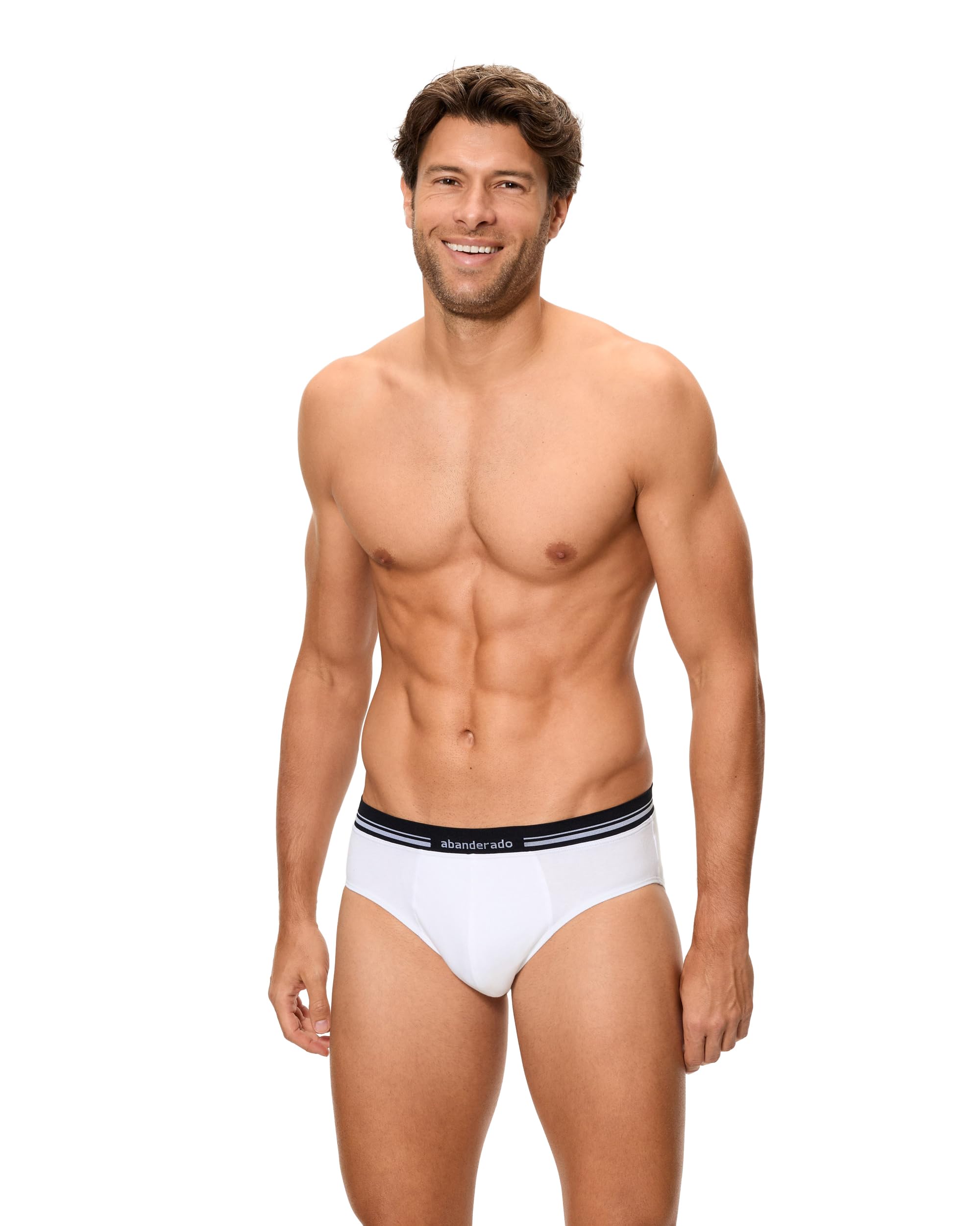 Abanderado Men's Slip Con Cinturilla Extra Suave De Algodón Elástico Full Slip, White (Blanco 001), Large (Manufacturer Size: L/52)