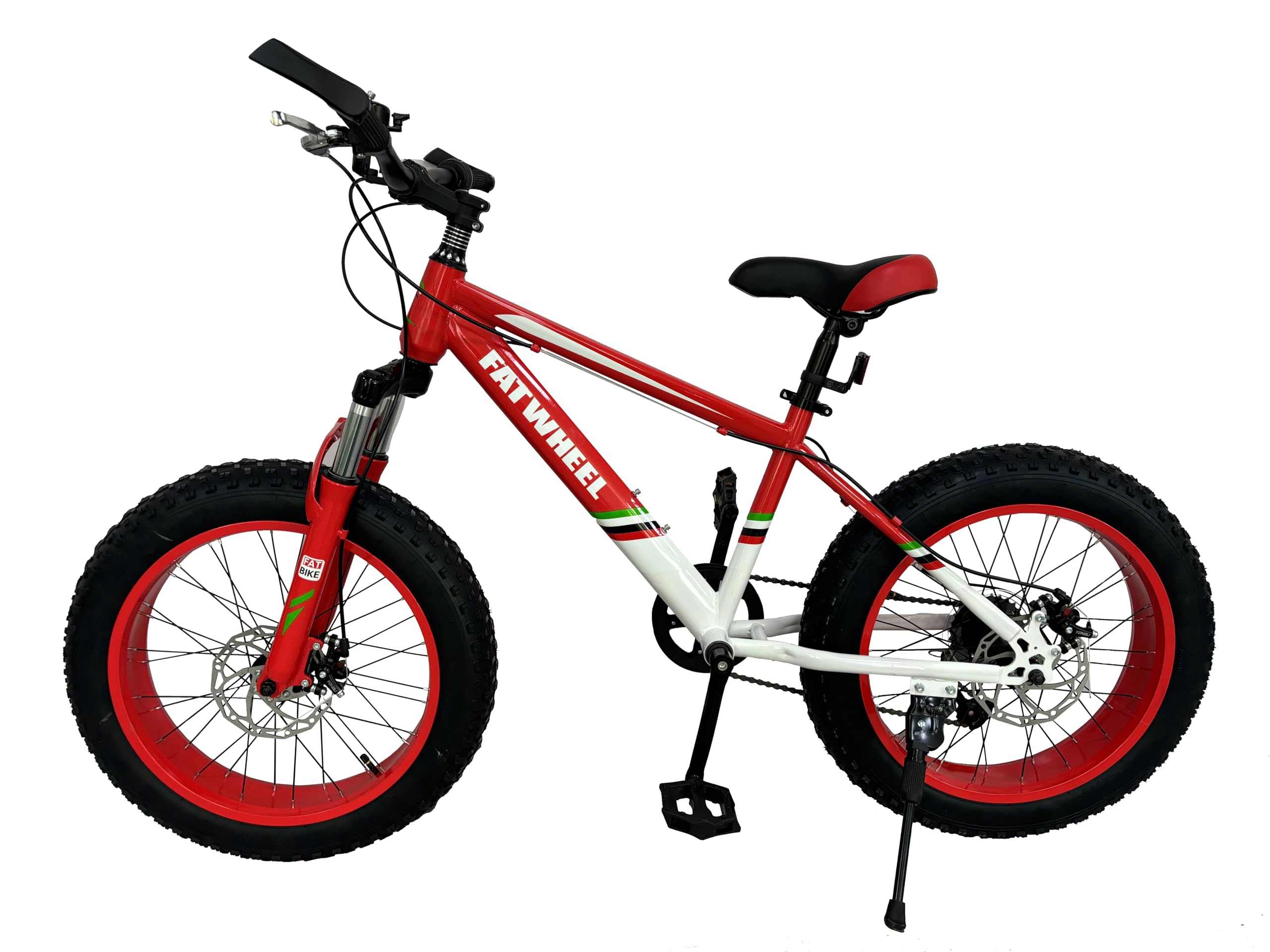 FATWHEEL Bicicletta per bambini misura 20", Fat Bike con Freni a Disco, Ruote Grosse Antiscivolo, Telaio Robusto, Bici per Ragazzi 7-12 Anni, MTB per Tutti i Terreni