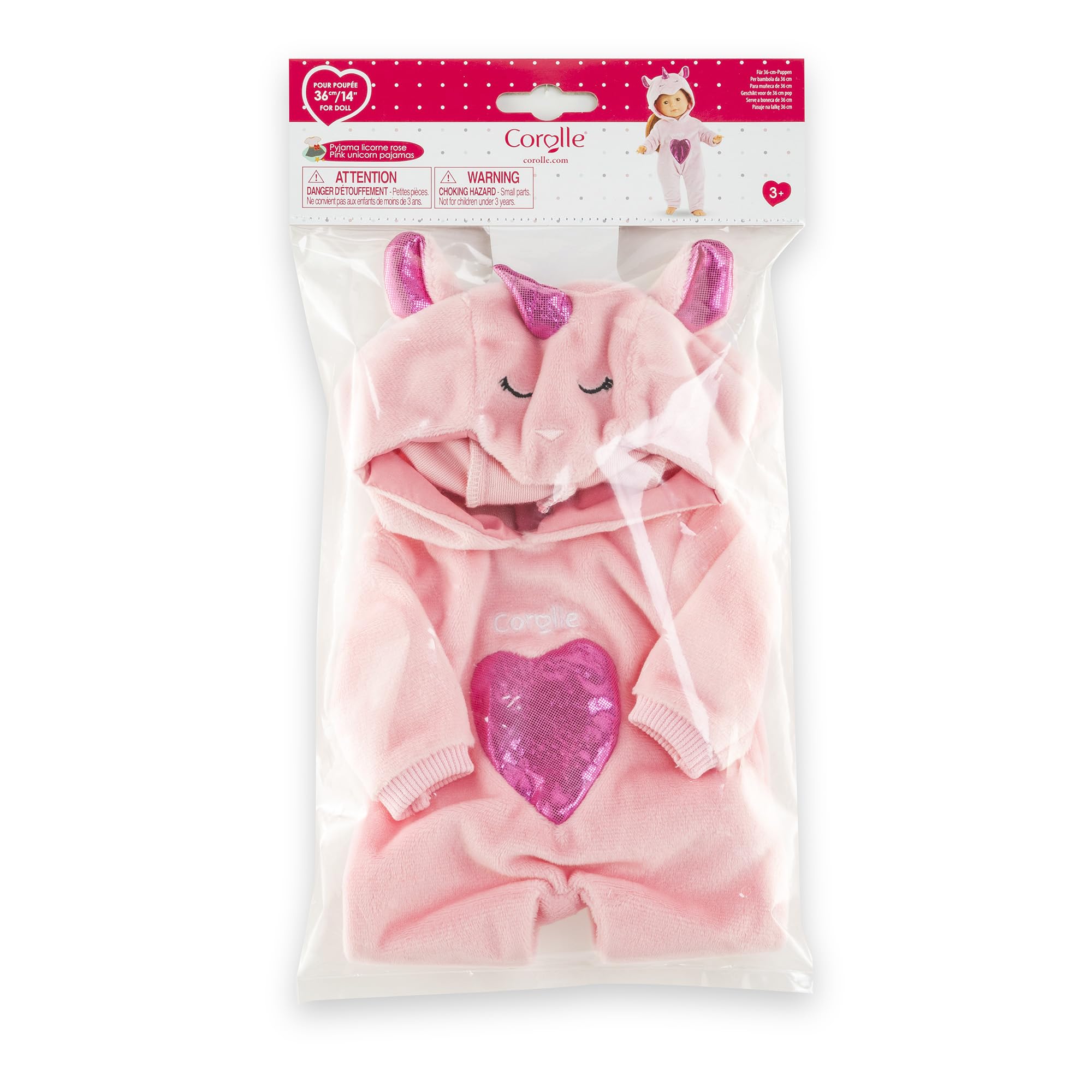 Ma Corolle - Pyjama Licorne Rose, vêtement, pour poupée Ma Corolle, 36cm, dès 3 Ans, 9000212930