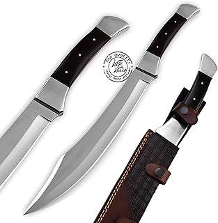 Custom Handmade Stainless Steel Short Sword Bowie Hunting Knife, Fixed Blade Knife, Bowie Hunting Knife, Hunting Knife, Camping Knife, Bushcraft Knife, Knife with Premium Leather Sheath, KKH-38 - Knife Knation