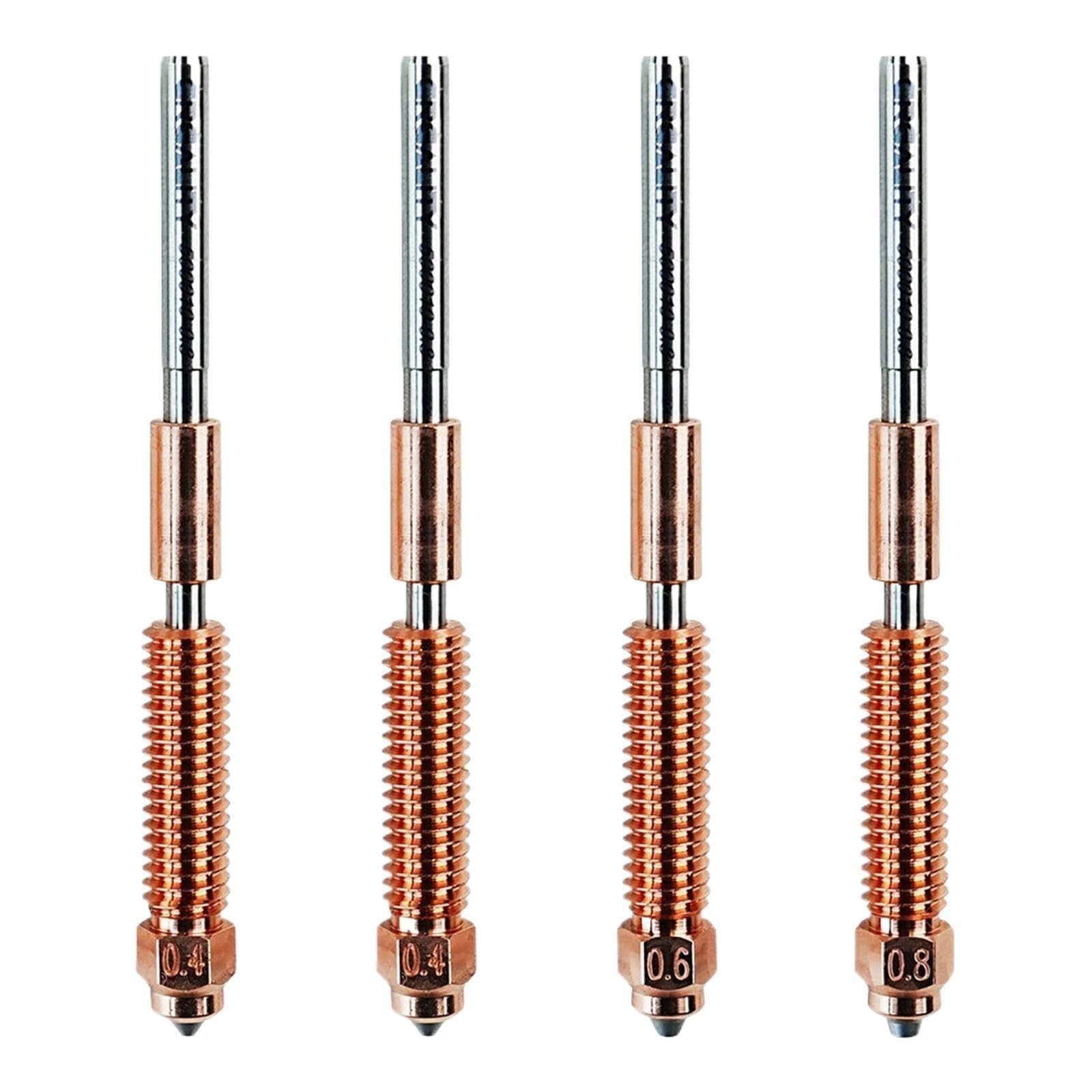 4 Boquillas integradas 0.4/0.6/0.8mm Compatible para Creality K1 Ender-3 V3