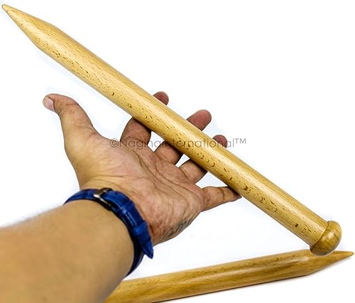 Miniatura 5 de US Size 50 - Agujas de tejer de haya hechas a mano de primera calidad  Suministros y accesorios para tejer  Nagina International