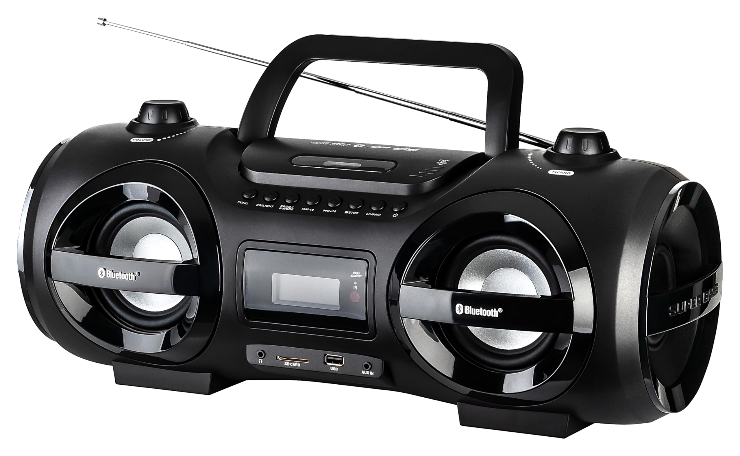 Reflexion CDR900BT Ghetto-Blaster FM AUX, Bluetooth, CD, SD, FM, USB Noir