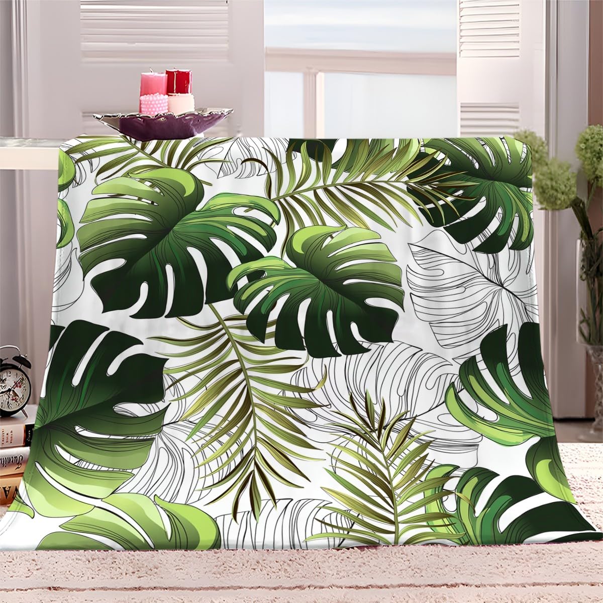 Plaid polaire et confortable reversible aspect sherpa couverture lit chaude 180x200