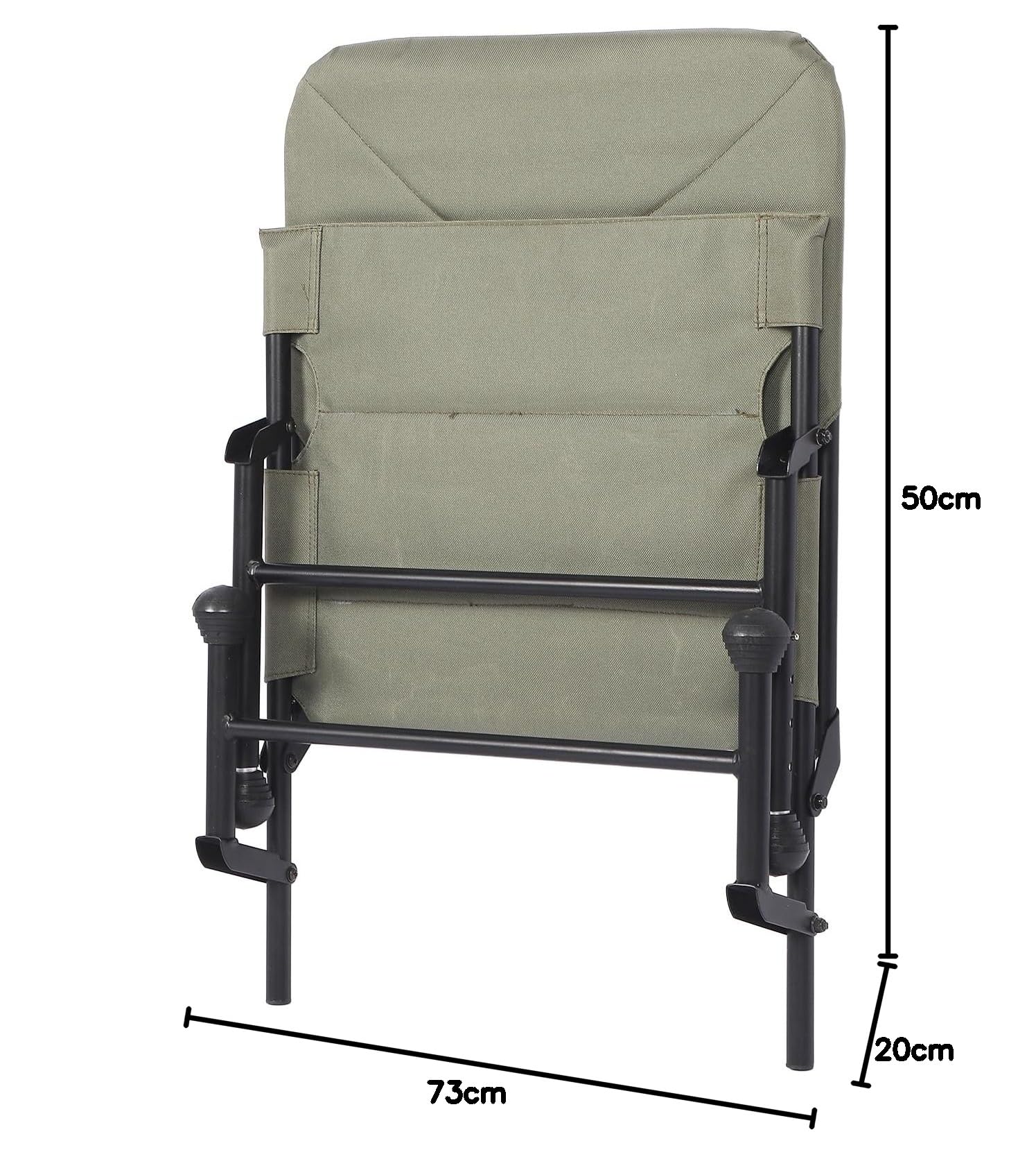 CHICIRIS Klappbarer Campingstuhl, Leichter Tragbarer Stuhl aus Oxford-Stoff mit Verstellbaren Teleskopbeinen für Outdoor-Garten-Strandangeln