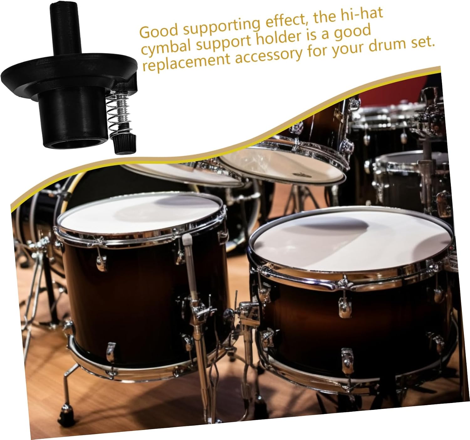 Hi Hat Cymbal Stand Holder with ABS Support Base for Drum Set