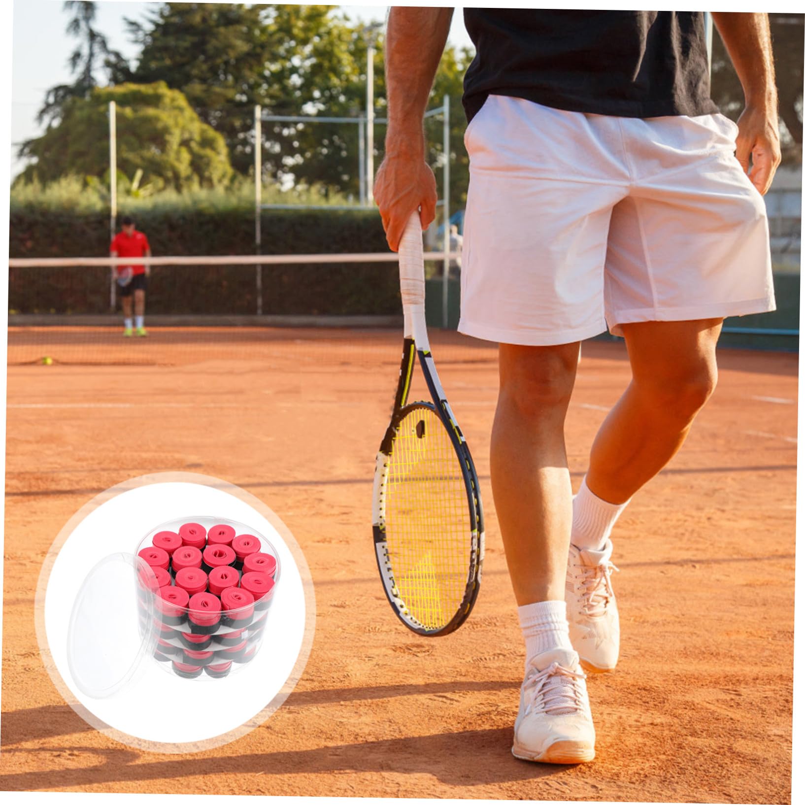 BESPORTBLE Cintas para Raqueta de Tenis y Bádminton Absorbentes y Antideslizantes, 60 Unidades, Material PU, Banda para Sudor, Uso Deportivo en Tenis y Bádminton