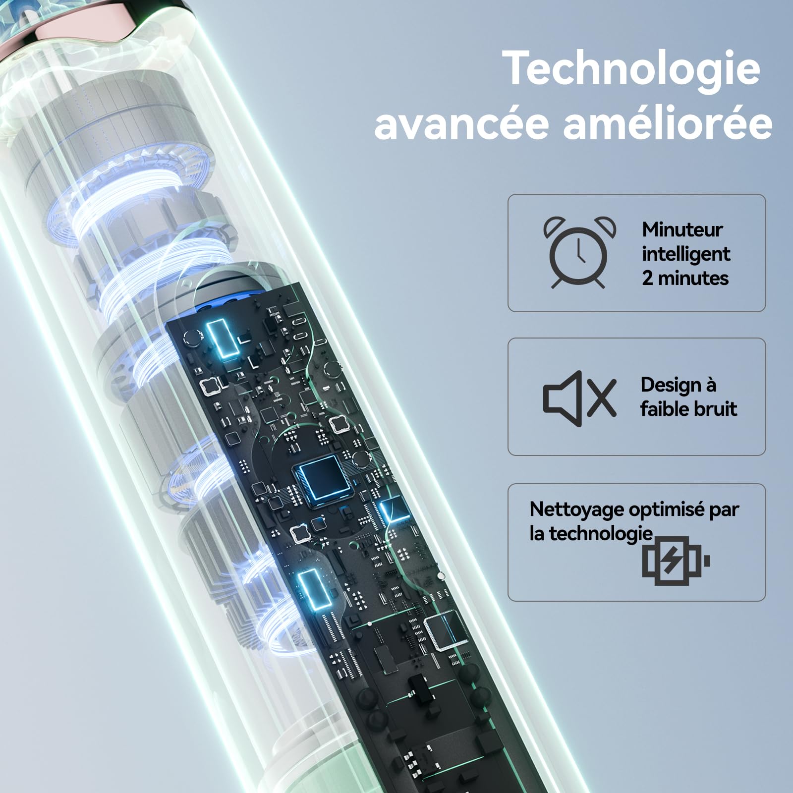 Seago Brosse à dents électrique rotative rechargeable, brosse à dent électrique avec étui voyage, 8 têtes pour familial, 5 modes, minuterie 2 min, étanche IPX7, SG2607, Rose