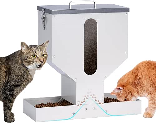 Automatic Cat Feeder 2 Cats Gravity Dual Cat Feeder Auto