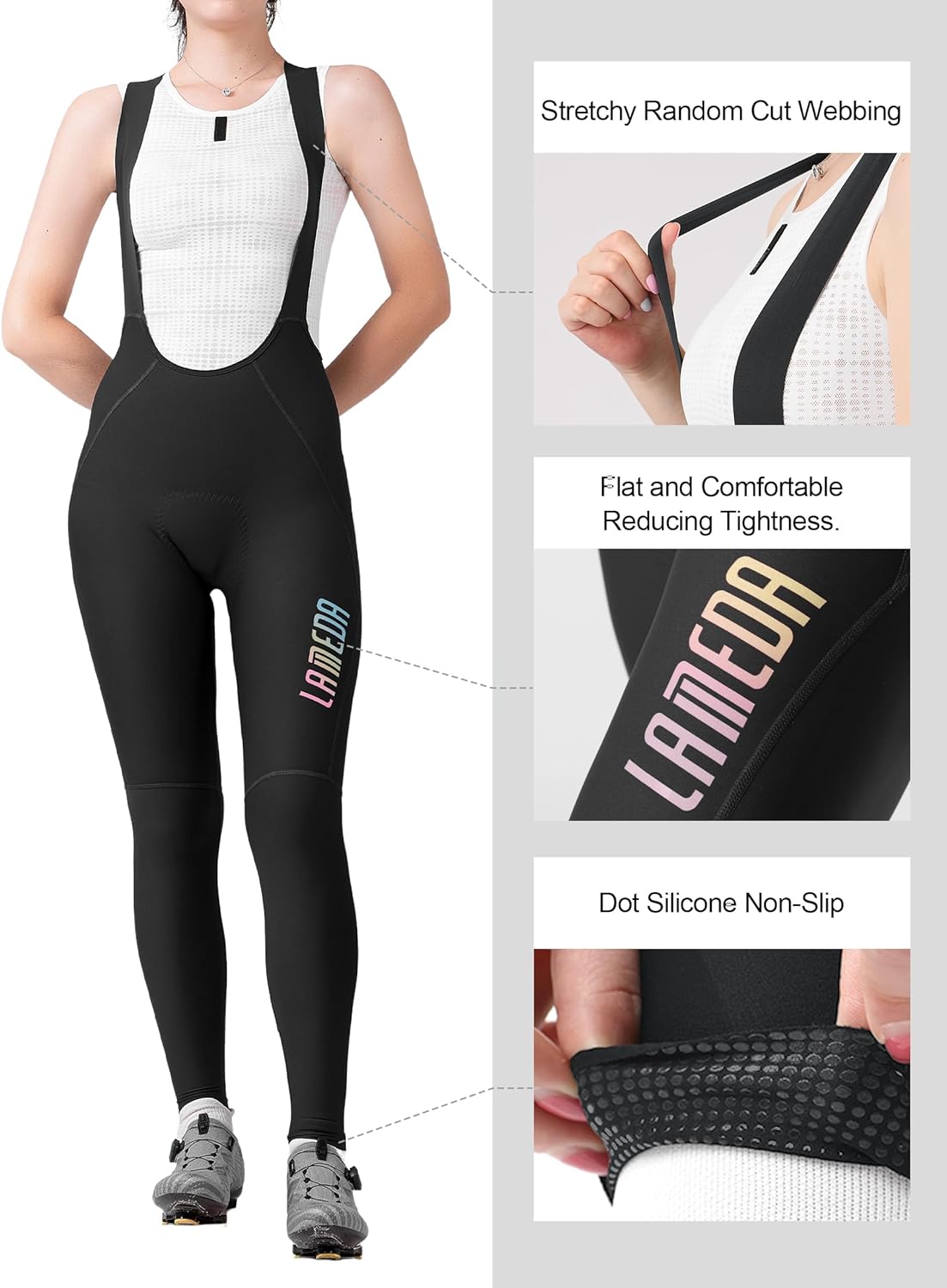 LAMEDA Bike Pants for Women, High Waist 3D Padded Cycling Pants Breathable Quick Dry Bike Trousers Tights Bicycle Leggings - Image 6