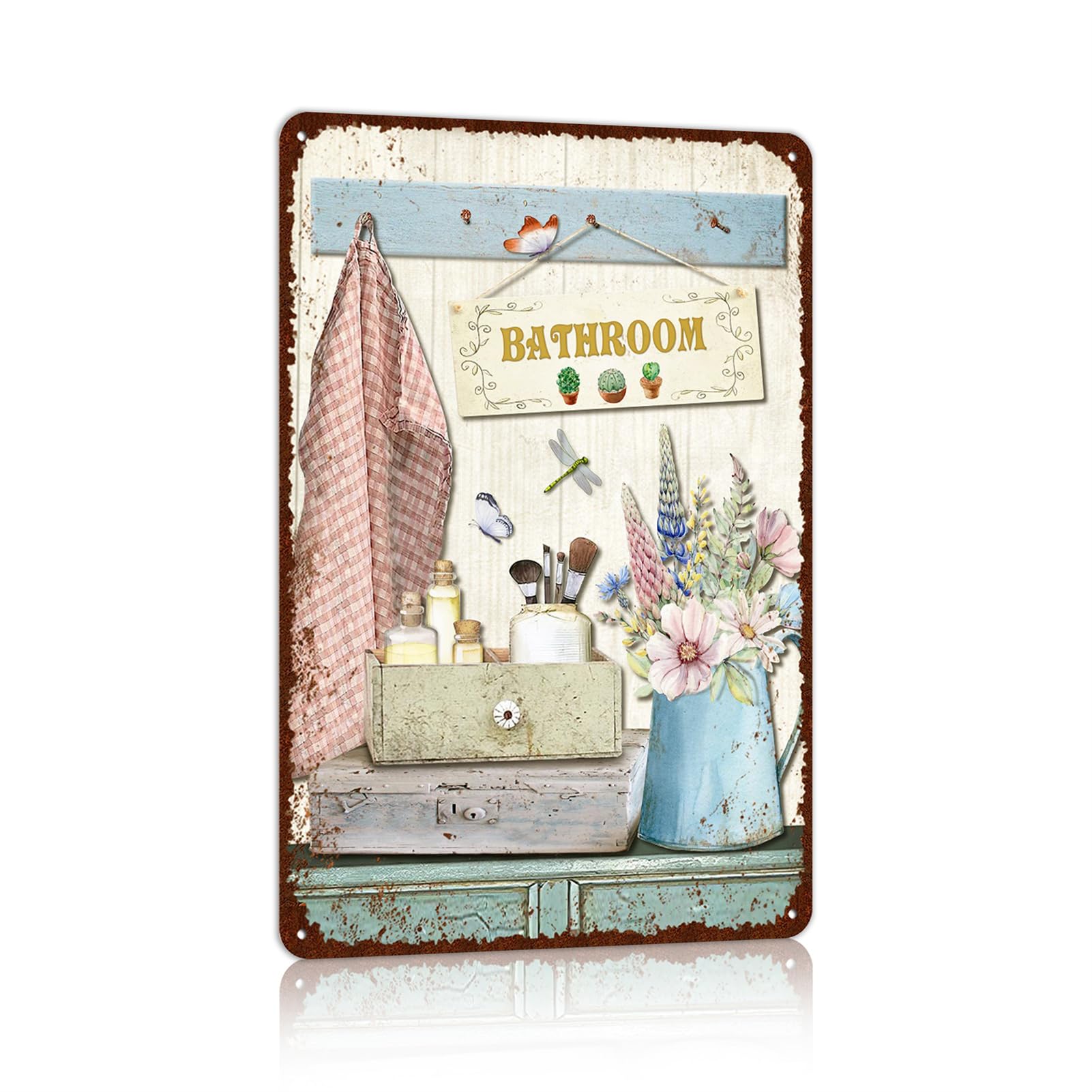 Panneau Métal 'Pumpkin Spice' 20,3 × 30,5 Cm – Décoration Murale Vintage Automne, Style Moderne Rustique