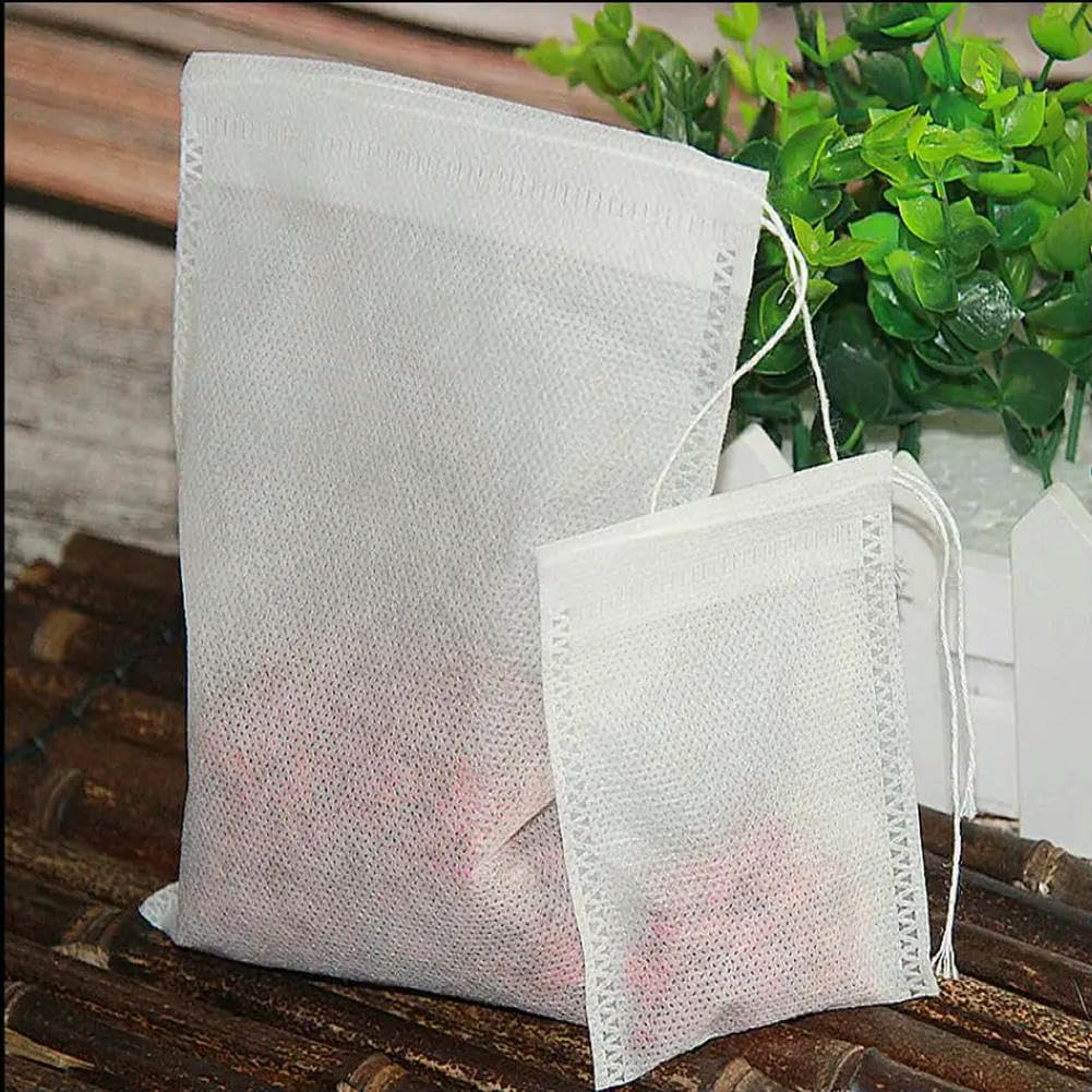 Bolsita de té vacía, bolsita de té de papel, Bolsitas de té perfumadas vacías con filtro sellado curativo hilo, varios tamaños, 500 unidades(Filter Paper 1000pcs,10x12 CM)
