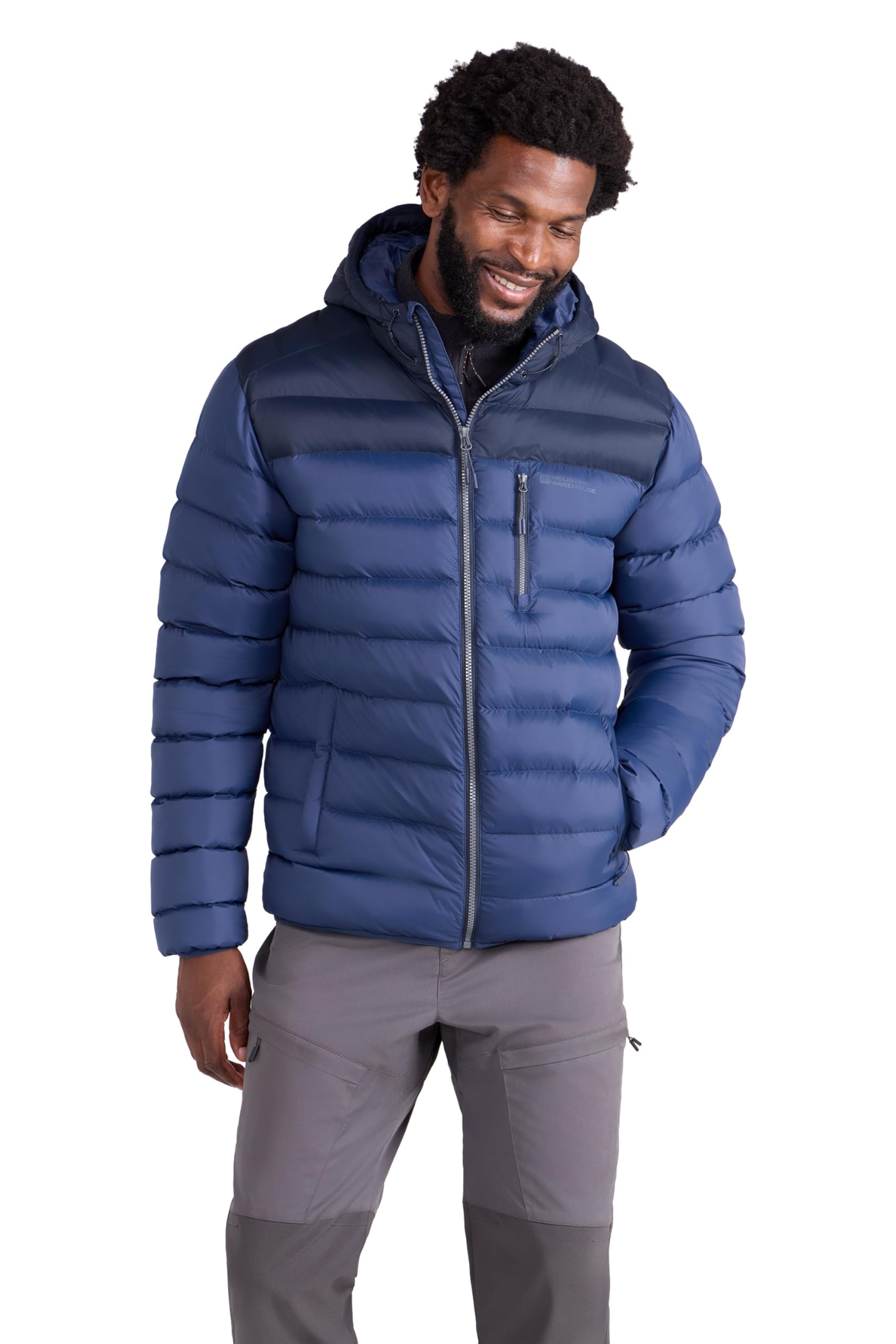 Mountain Warehouse Link Mens Padded Puffer Jacket Dark Blue 4XL