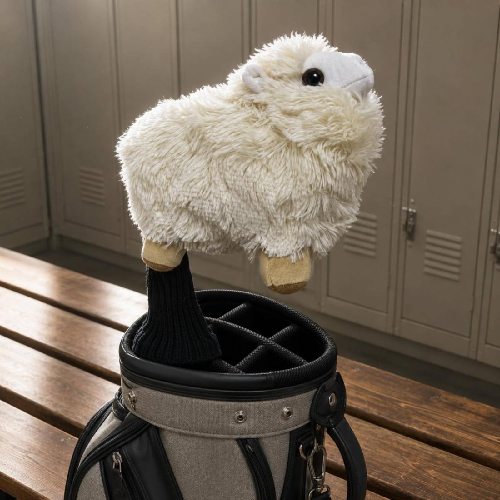 Couvre-Driver en Peluche Rembourré, Housse de Driver Golf Doux, Protection Tête Anti-Rayures et Anti-Poussière, Accessoire de Golf