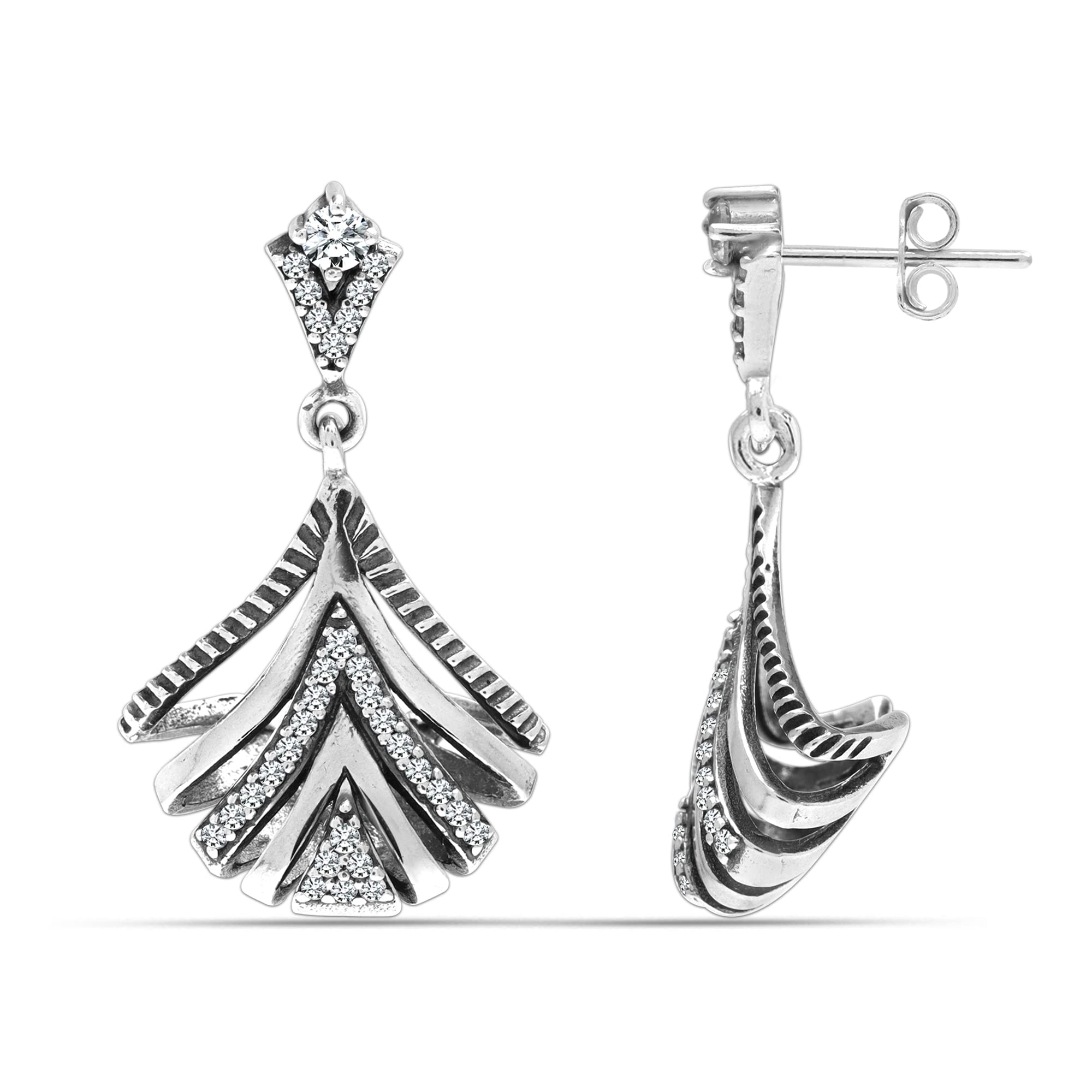 See full amazon price history chart for LeCalla 925 Sterling Silver BIS Hallmarked Cubic Zirconia Antique Stud Dangler Earrings for Women and Girls LeCalla 925 Sterling Silver BIS Hallmarked Cubic Zirconia Antique Stud Dangler Earrings for Women and Girls (B09PZWY7N5) Amazon Price History, Amazon Price Tracker