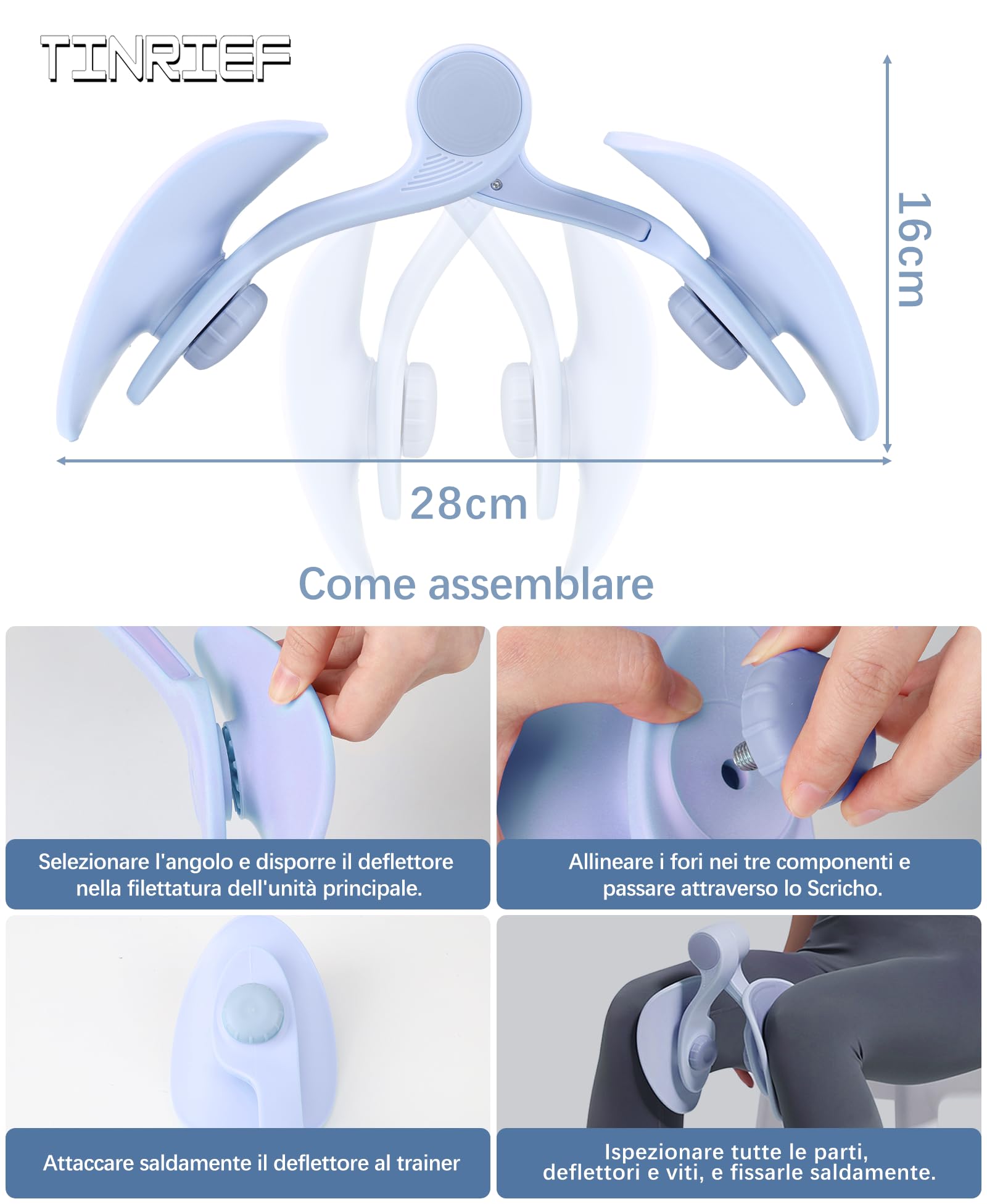 Attrezzo Interno Coscia 16KG Attrezzi Esercizi Pavimento Pelvico Muscoli Palestra in Casa Fitness Attrezzi Casa Pilates Allenamento a Casa per Addominali Glutei Arm Blaster (Bleu)