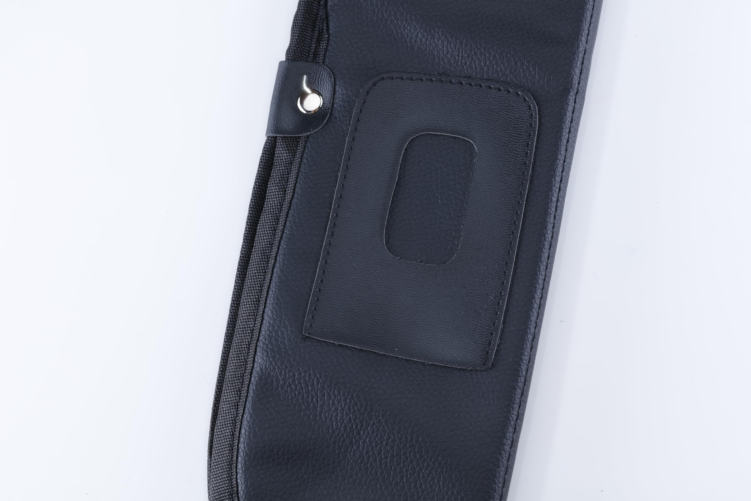 Sinsilvie Pool Cue Bag,1/2 Snooker Cue Case,PU Billiard Cue Cases for 2 piece Cue,Soft Cue Stick Case 1 Stick 2 Holes. (Black) - Image 3