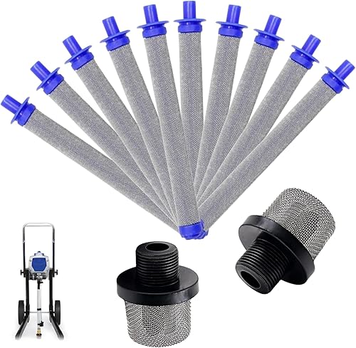 Juego de filtros de repuesto para filtros rociadores de pintura Graco - (2+10 unidades) 288716 rosca de filtro de entrada de 34 pulgadas y 288749
