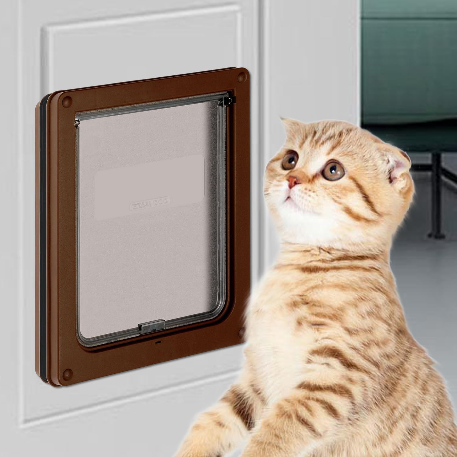 Hundeklappe | Innentie Katzenklappe Hundeklappe - Kindersichere Barriere Haustierzubehör Mit Montageset Für Wohnzimmer Schlafzimmer Wand Balkon Außenbereich