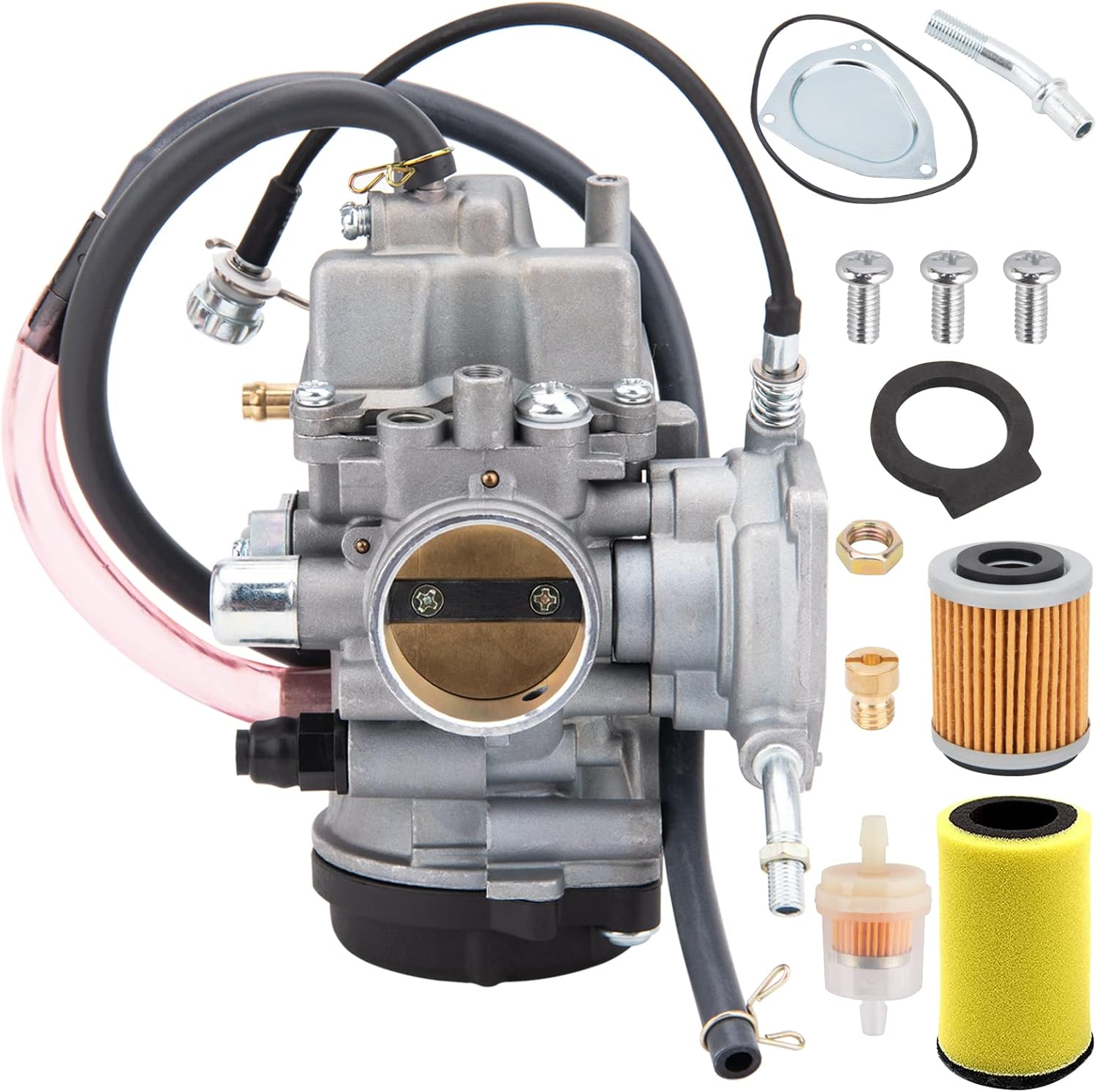 YFM400 Carburetor Compatible with ATV Yamaha 2000-2006 Kodiak 400 YFM400 & Big Bear 400, 2004-2006 Bruin 350, 2006-2009 Wolverine 350, 2007-2011 Grizzly 350 450, 2007-2010 Wolverine 450