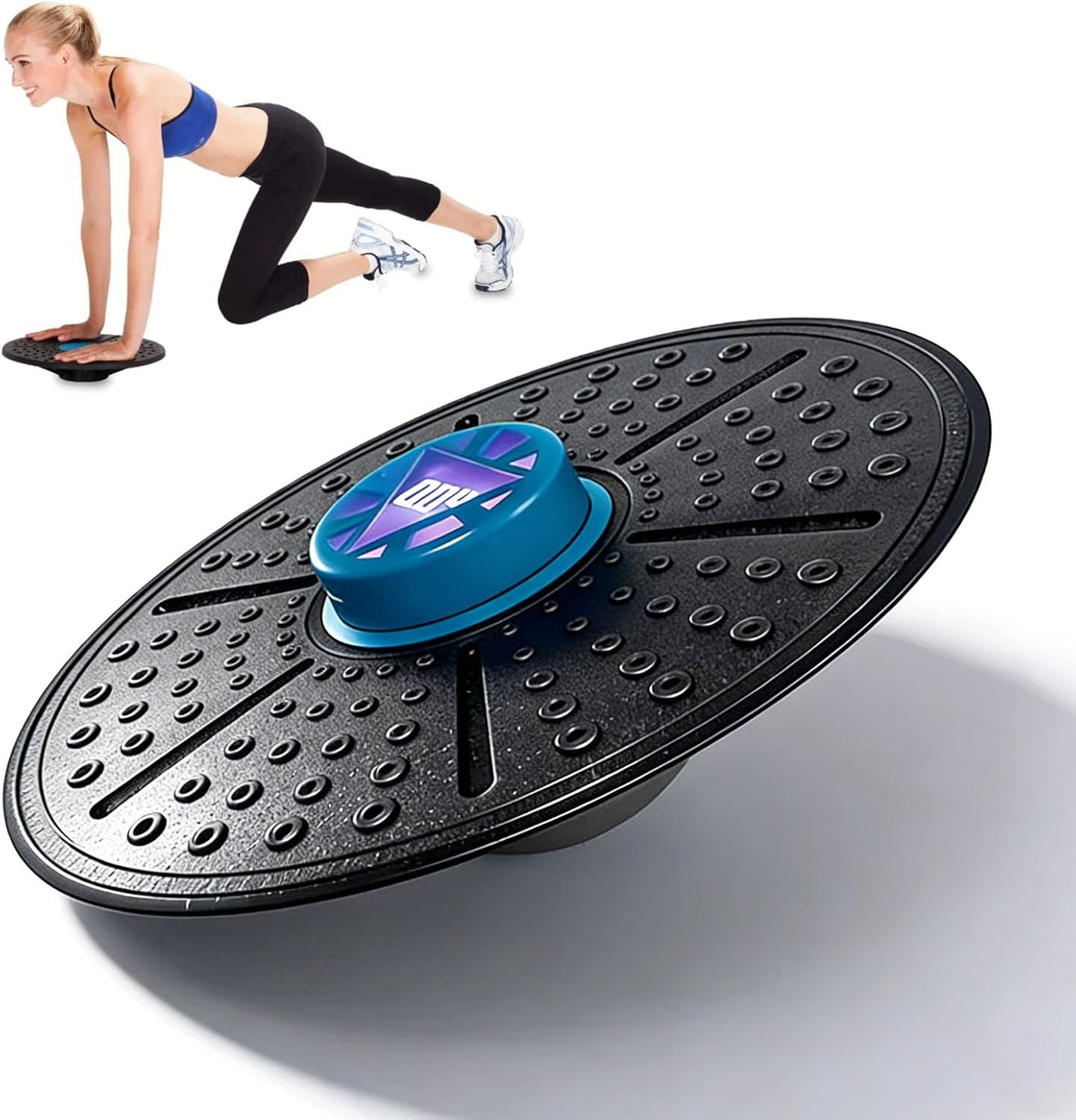 Smart Balance Board with Guide Light - Real-Time Posture Trainer with Visual Feedback, 4 Training Modes, Portable Core Workout Board for Home Gym, Fitness & Rehab