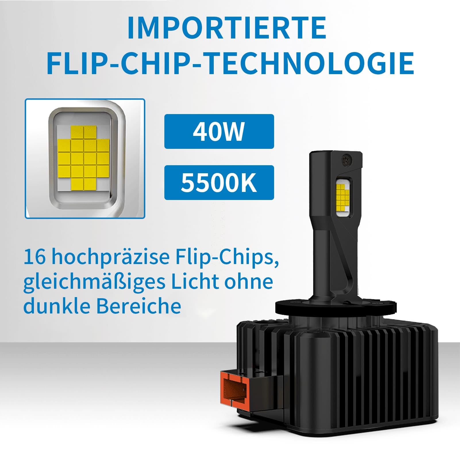 D3S Xenon Brenner 12V 55W 5500K Weiß – Langlebig & Energiesparend mit Hochwertiger HID Technologie – D3S Scheinwerferlampe für Optimale Sicht 2 Stück