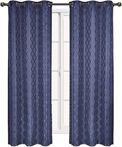 Miniatura 1 de Panel de cortina para oscurecimiento de ventana, con arandela, en tejido jacquard, paneles en par, juego de 2 paneles de Willow Jacquard