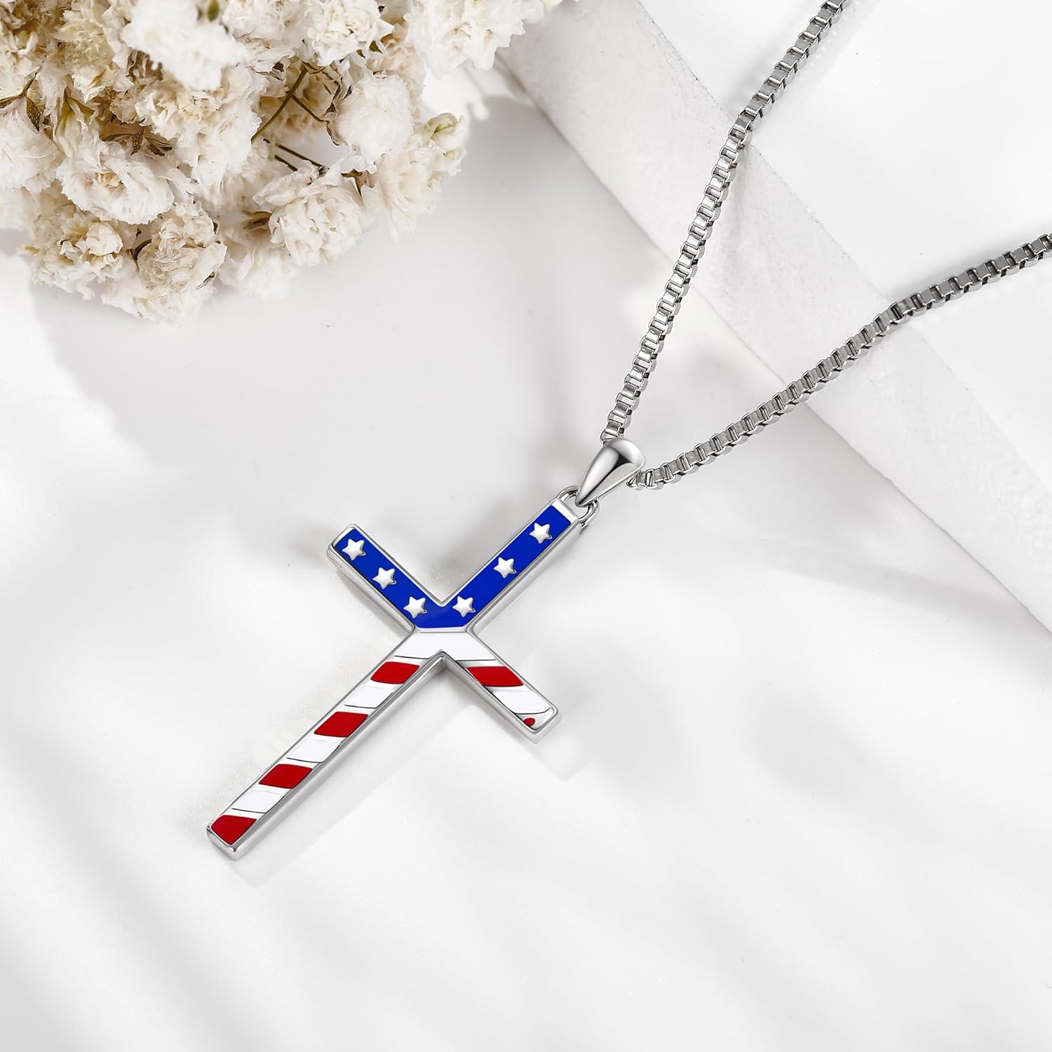 POPLYKE Cross Necklace 925 Sterling Silver Philippians 4:13 I Can Do All The Things Inspirational Necklace Gifts for Women Men 20+2'' - Image 4