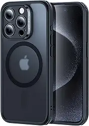 ESR Conjunto de capas para iPhone 15 Pro Max, capa translúcida fosca com protetor de tela, compatível com MagSafe, proteção de nível militar, série clássica, Preto fosco